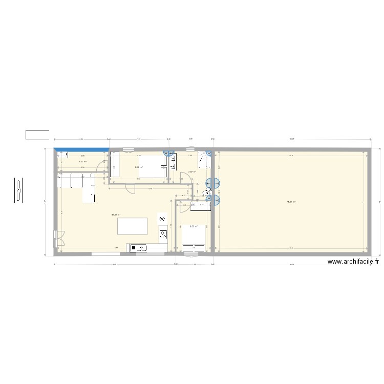 Maison Mitoyenne MOB. Plan de 0 pièce et 0 m2