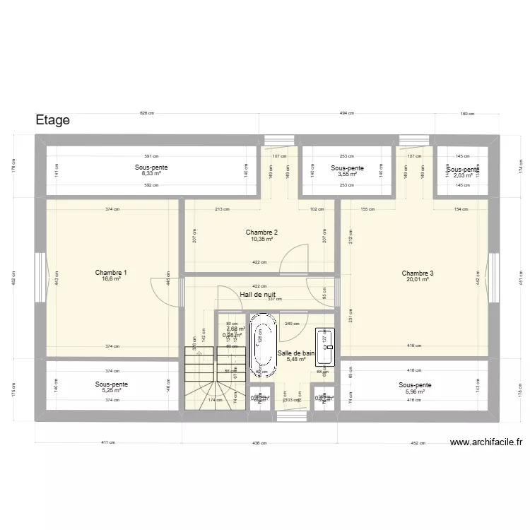 Fory &eacute;tage. Plan de 