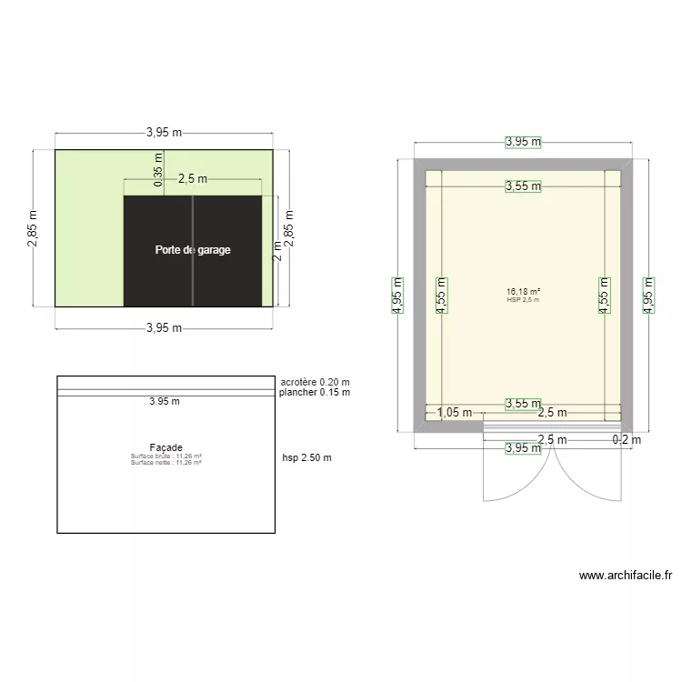 garage plan. Plan de 