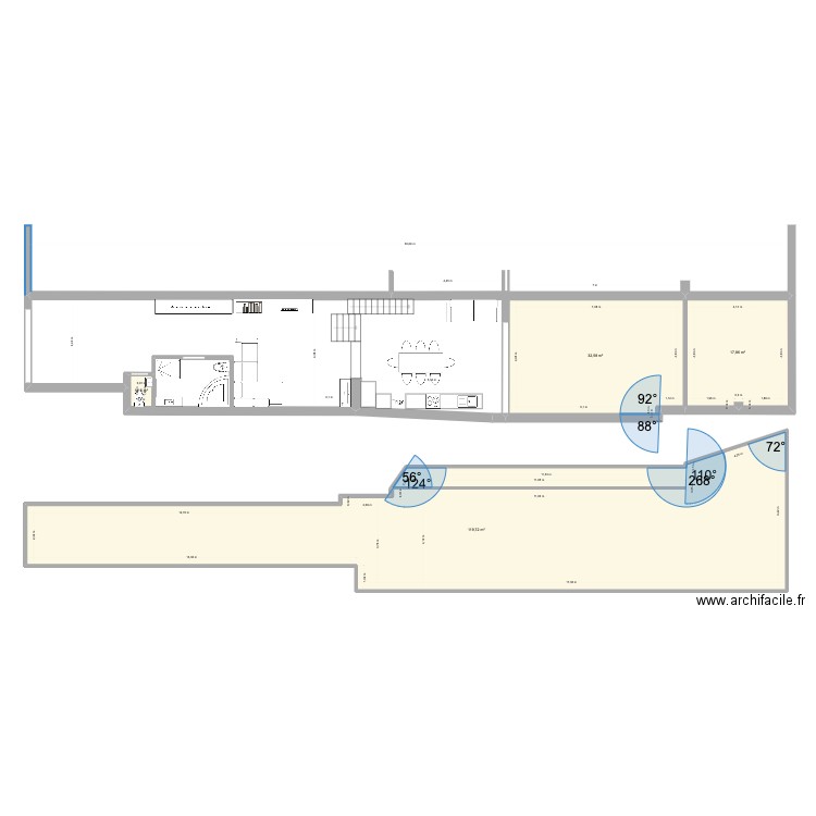 Llibertat idee duplex papa. Plan de 4 pièces et 171 m2