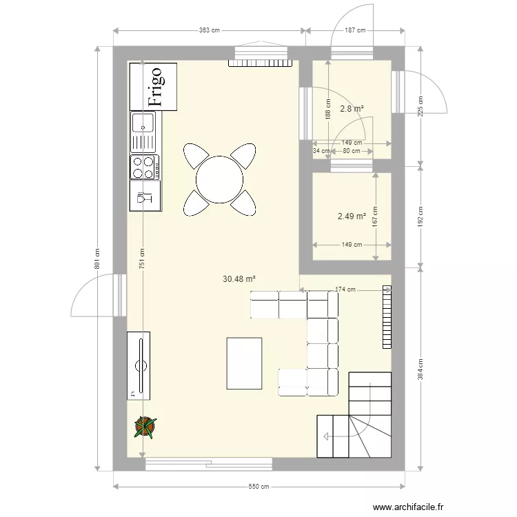 RDC maison. Plan de 