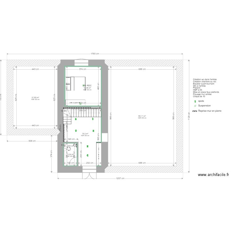 PROJET VALDURENQUE. Plan de 0 pièce et 0 m2