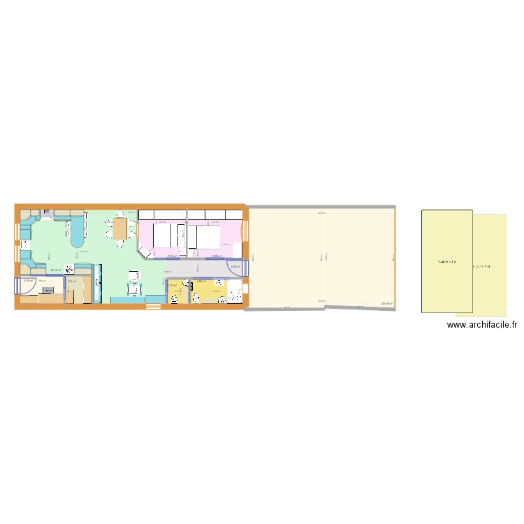 Anc Projet Rogéville03. Plan de 9 pièces et 117 m2