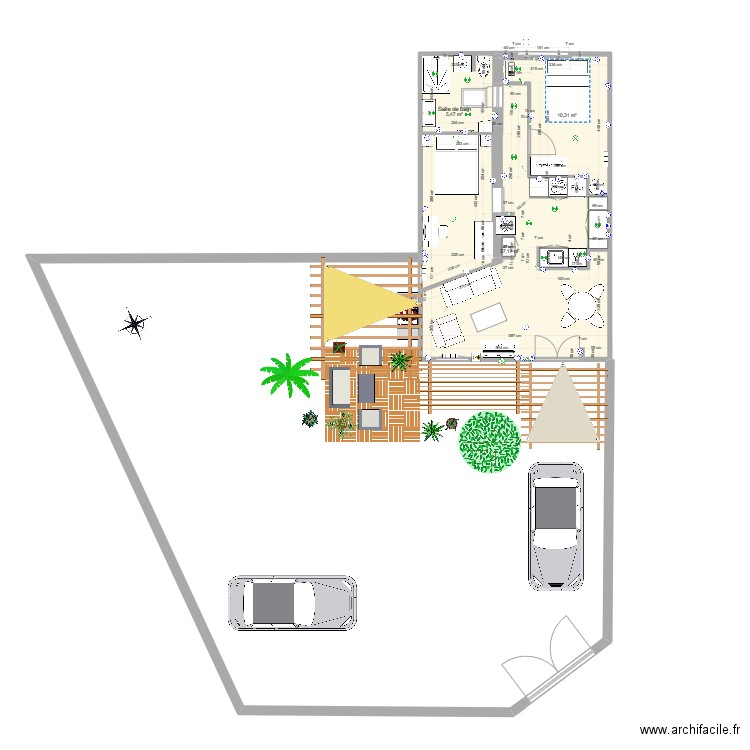 LOFT AYTRE 11. Plan de 3 pièces et 53 m2