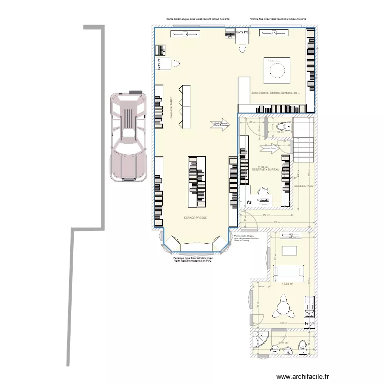 RDC TABAC RDC AMENAGEMENT APRES TVX 4. Plan de 