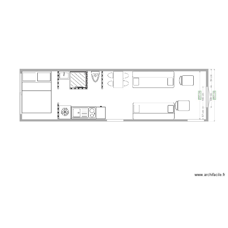 bus. Plan de 0 pièce et 0 m2