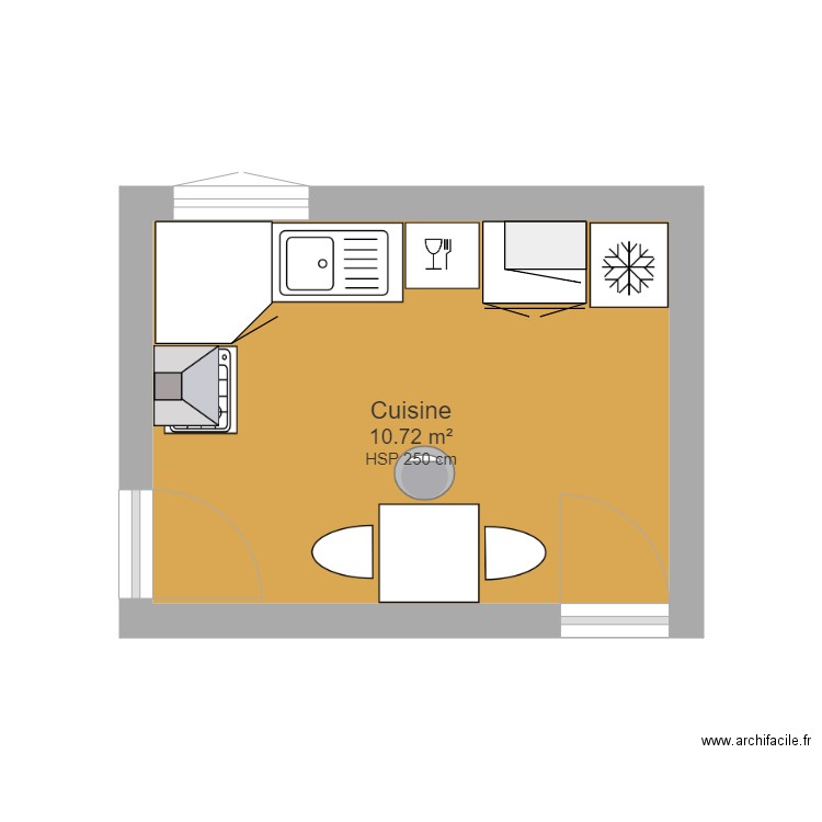 Cuisine. Plan de 0 pièce et 0 m2