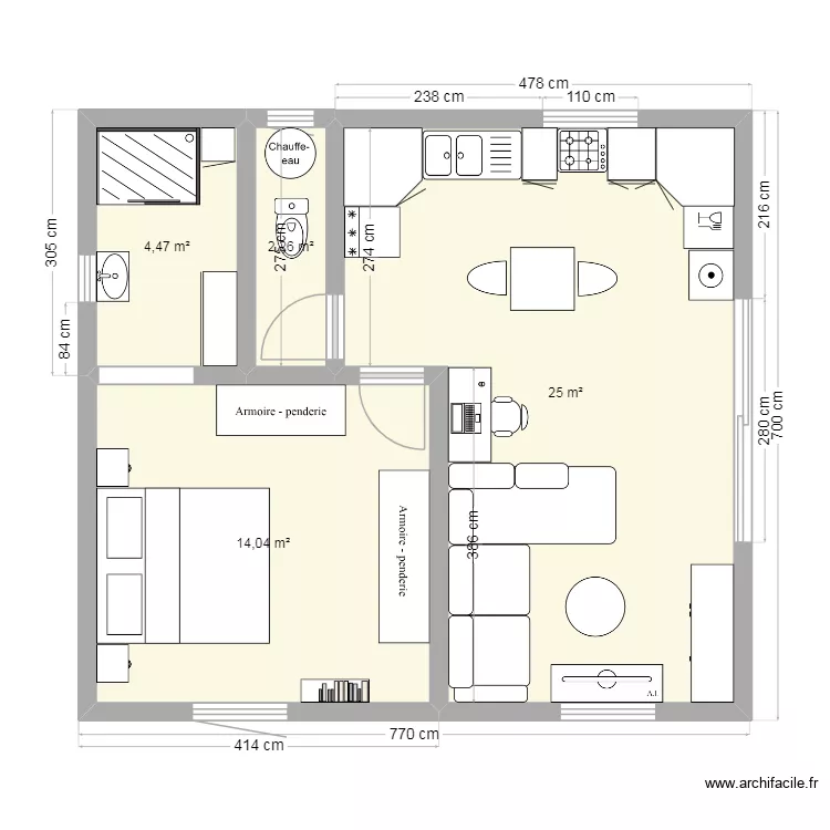 MODULE 45M&sup2; version 2  280. Plan de 