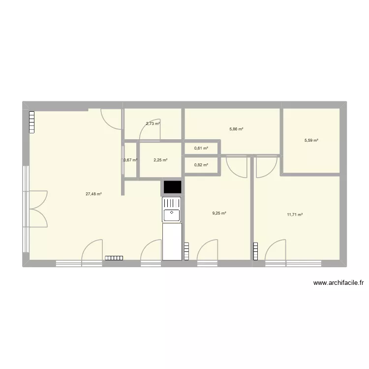 mail pablo picasso. Plan de 11  et 67 m²