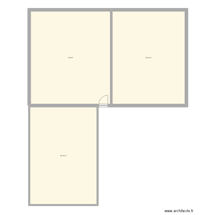 MAISON. Plan de 3 pièces et 212 m2
