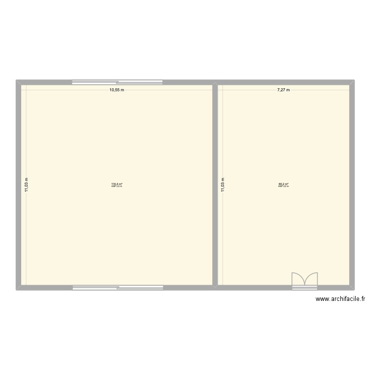 ROINE. Plan de 2 pièces et 197 m2