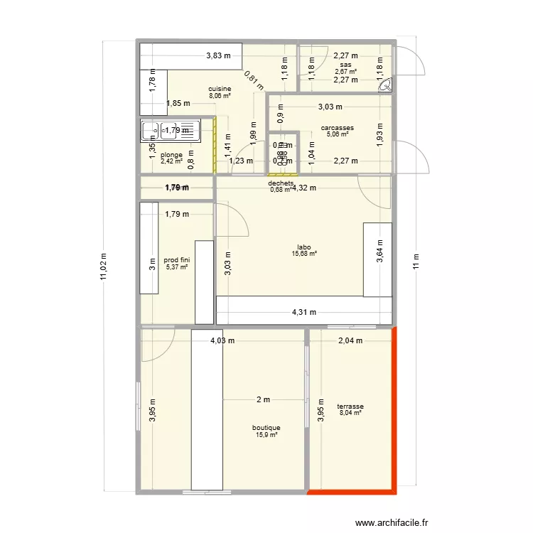 plan labo Mathieu 123. Plan de 