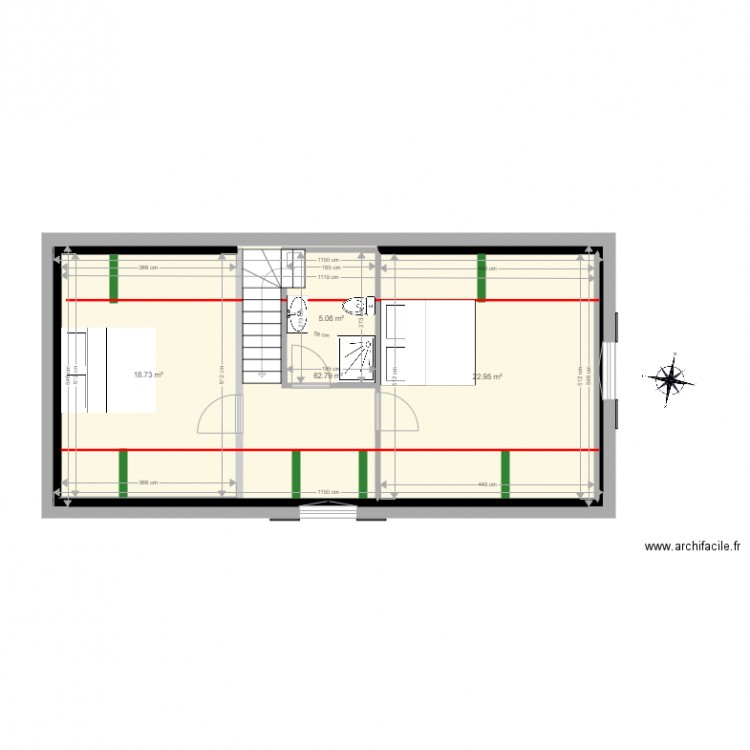 Etage Valerie. Plan de 0 pièce et 0 m2