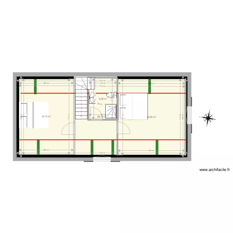 Etage Valerie. Plan de 