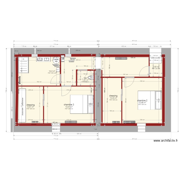 étage 1. Plan de 0 pièce et 0 m2