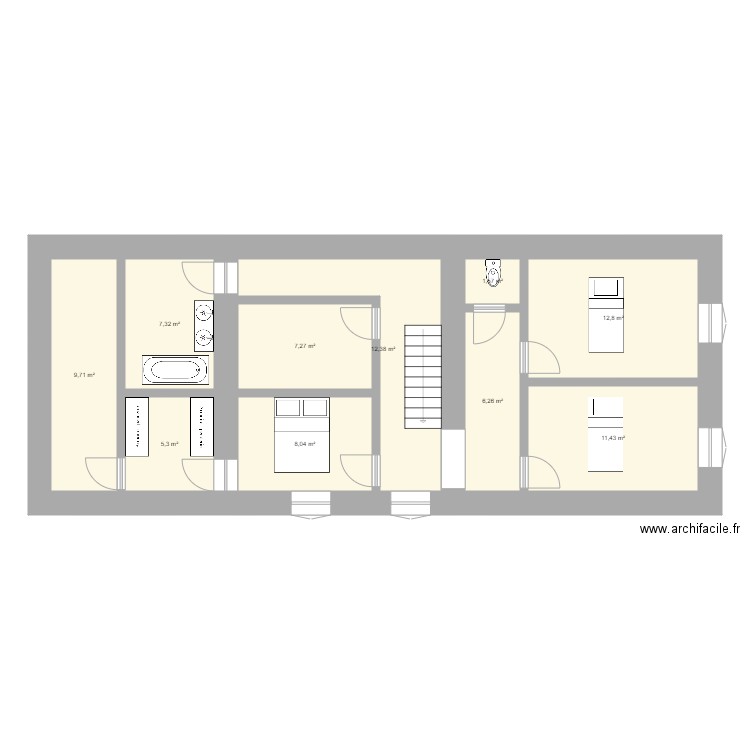 Chevanceaux Etage 2. Plan de 0 pièce et 0 m2
