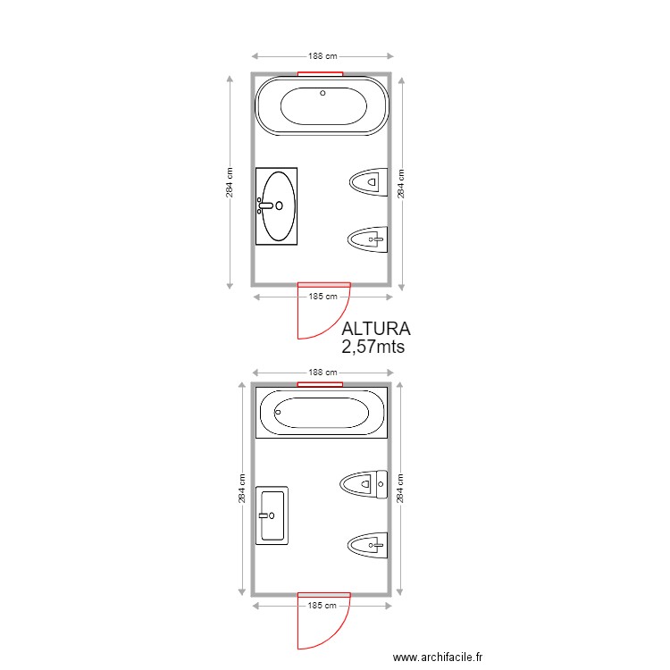 GABREL CARRANZA BAÑO PL1. Plan de 0 pièce et 0 m2