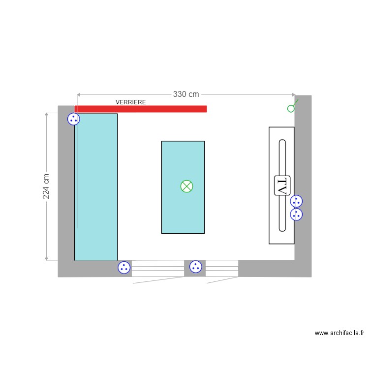 SALON TV. Plan de 0 pièce et 0 m2