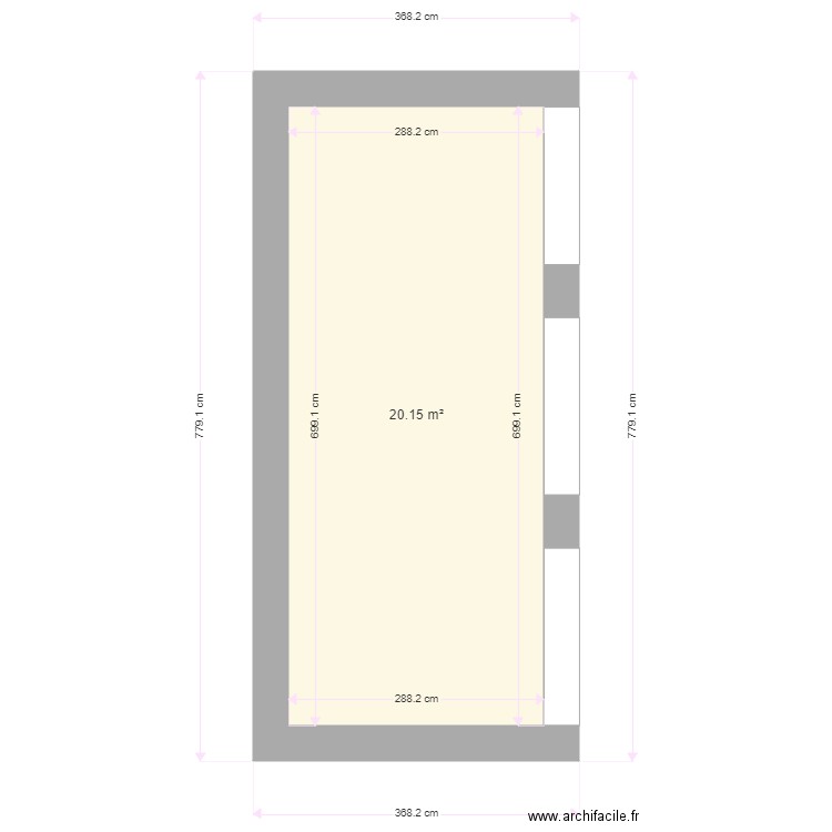 Chambre piscine avant travaux. Plan de 0 pièce et 0 m2