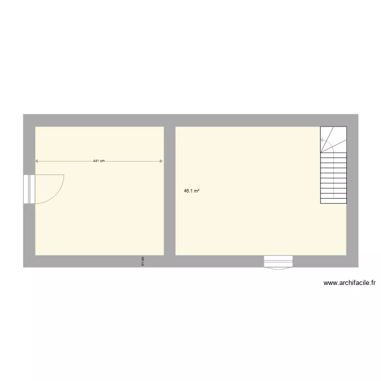 gite étage avant travaux. Plan de gite étage avant travaux. Plan de
