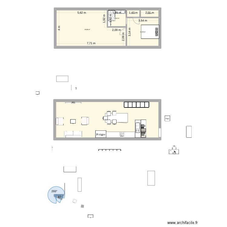 avenir Demande. Plan de 8 pièces et 87 m2