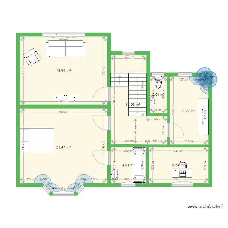 De Fr&eacute; maison 1er. Plan de 