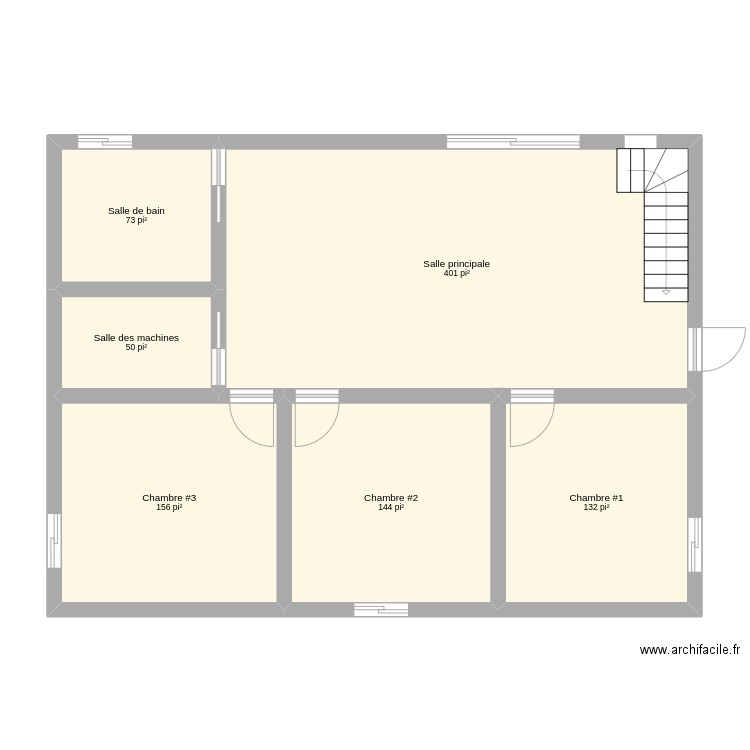 Sainte-Agathe - Sous-sol. Plan de 6 pièces et 89 m2