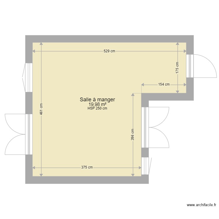 PLAN. Plan de 1 pièce et 20 m2