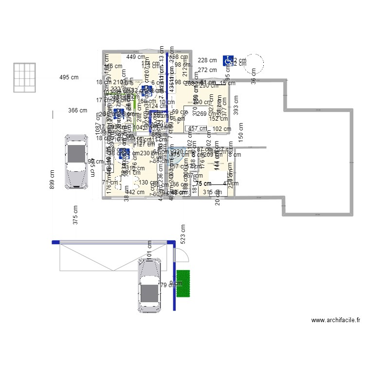 MAISON VARCES VERSION HANDI V5. Plan de 6 pièces et 82 m2