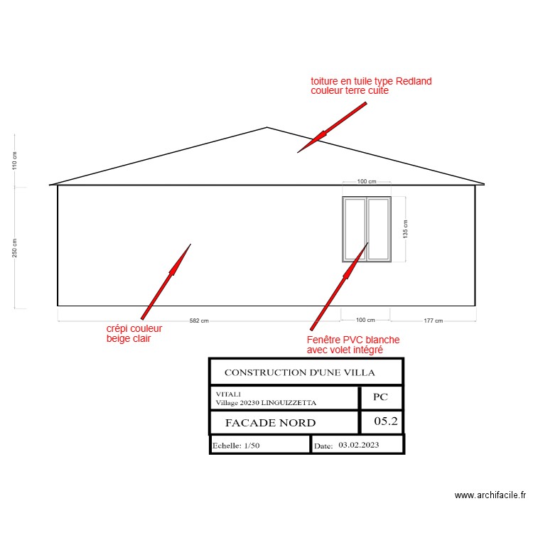 fred facade nord 2023 fevrier. Plan de 0 pièce et 0 m2