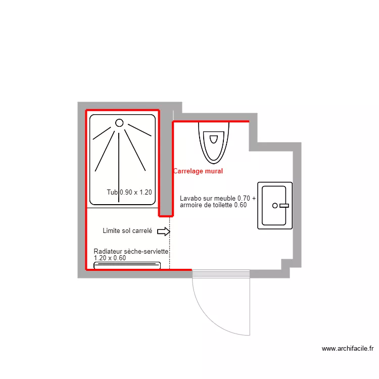 Salle de bain 65 Mozart 280621. Plan de 