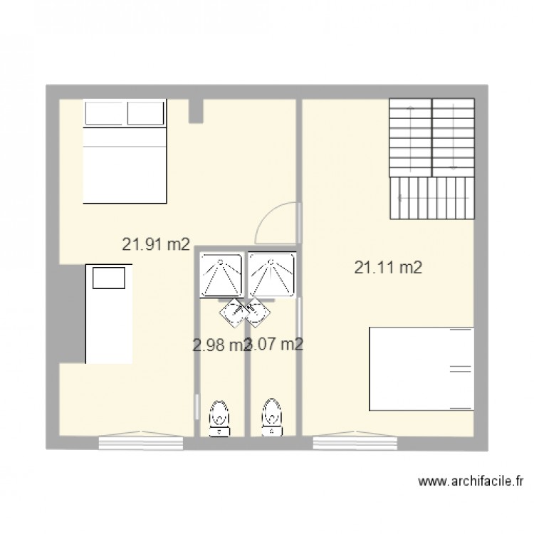 1er etage grand gite. Plan de 0 pièce et 0 m2
