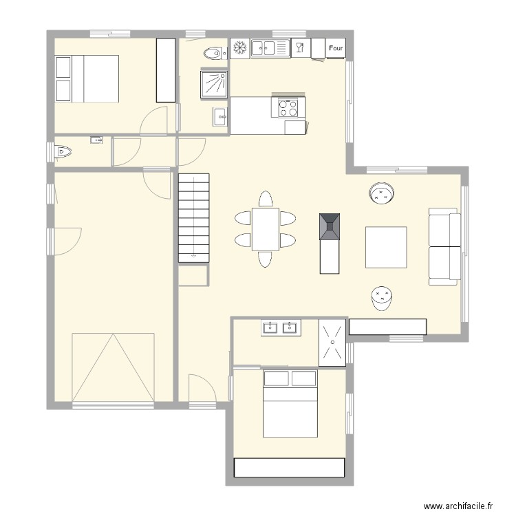 RDC. Plan de 0 pièce et 0 m2