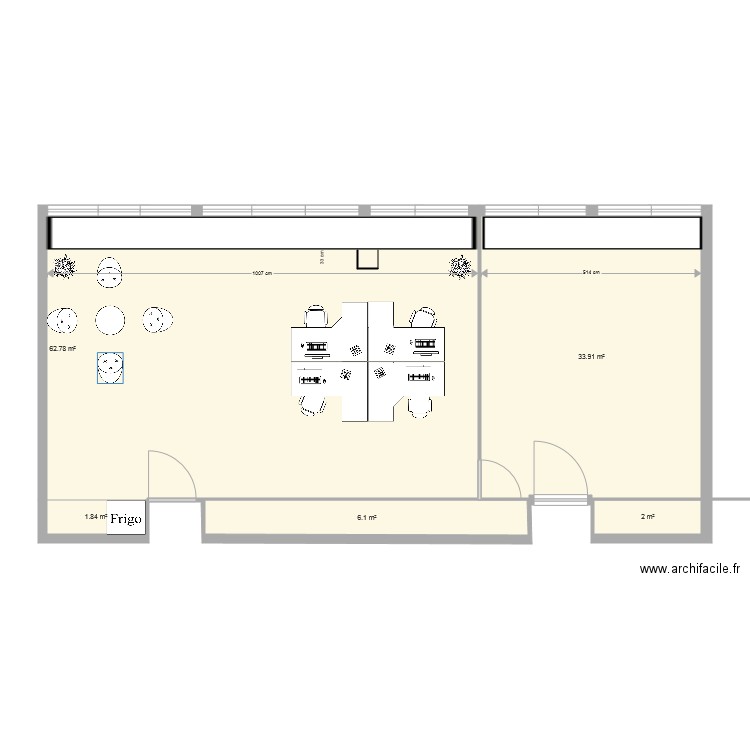 Aalto 7e étage v3 avec meubles. Plan de 0 pièce et 0 m2
