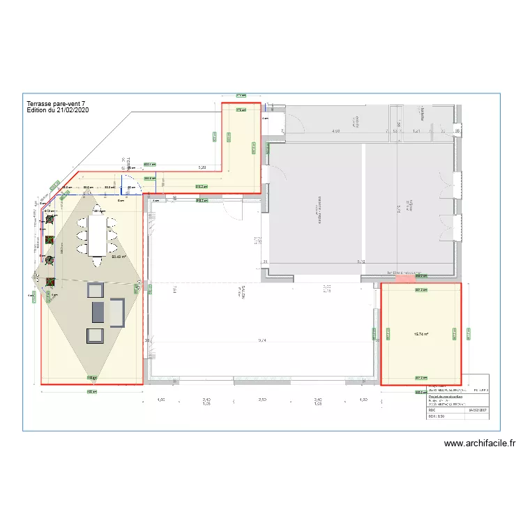 Terrasse pare vent 7. Plan de 