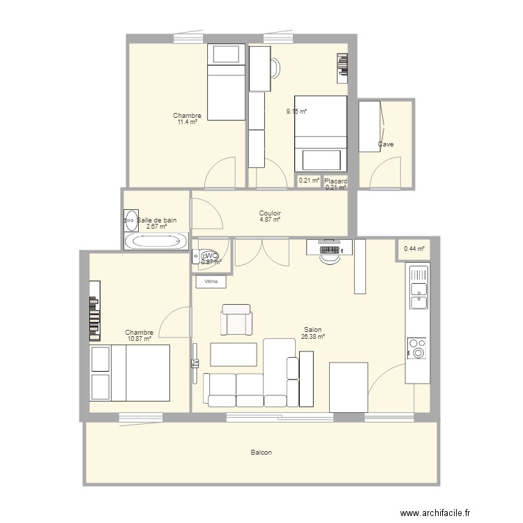 appartement final. Plan de 0 pièce et 0 m2