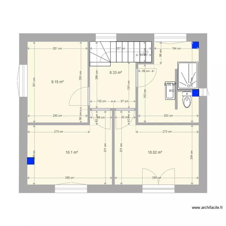Prades 1er &eacute;tage v5. Plan de 