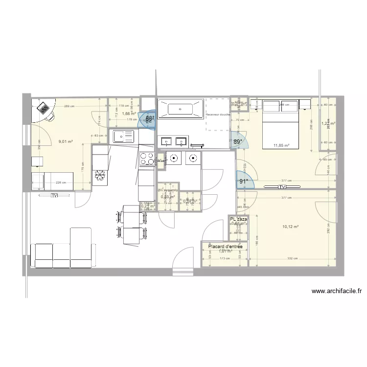 PLAN APPARTEMENT COO2. Plan de 