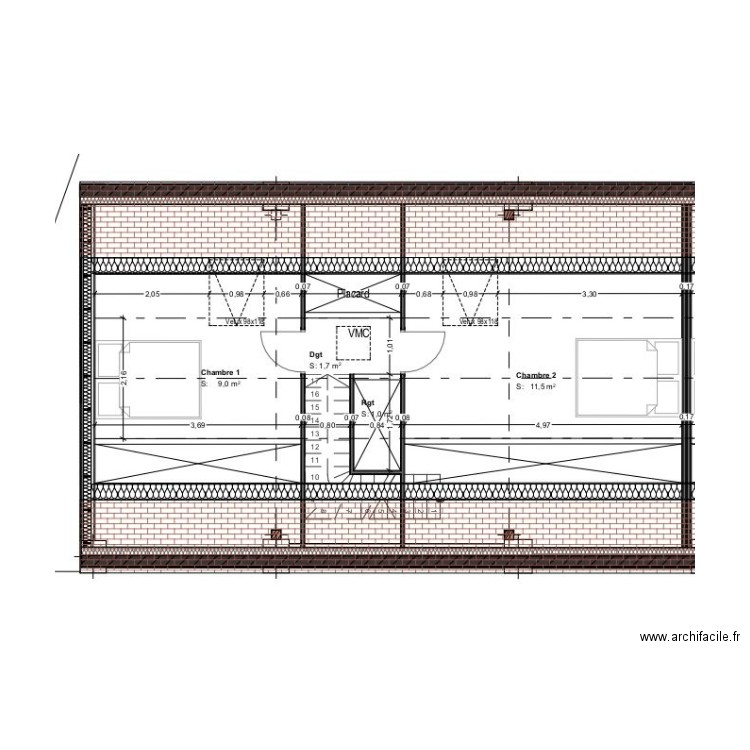 lombron etage gauche. Plan de 0 pièce et 0 m2