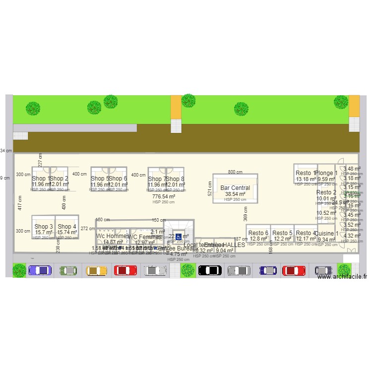 FOOD HALL BOURGOIN. Plan de 0 pièce et 0 m2