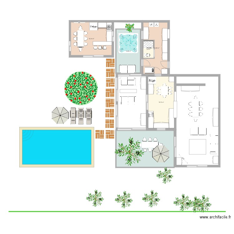 la casa. Plan de 0 pièce et 0 m2