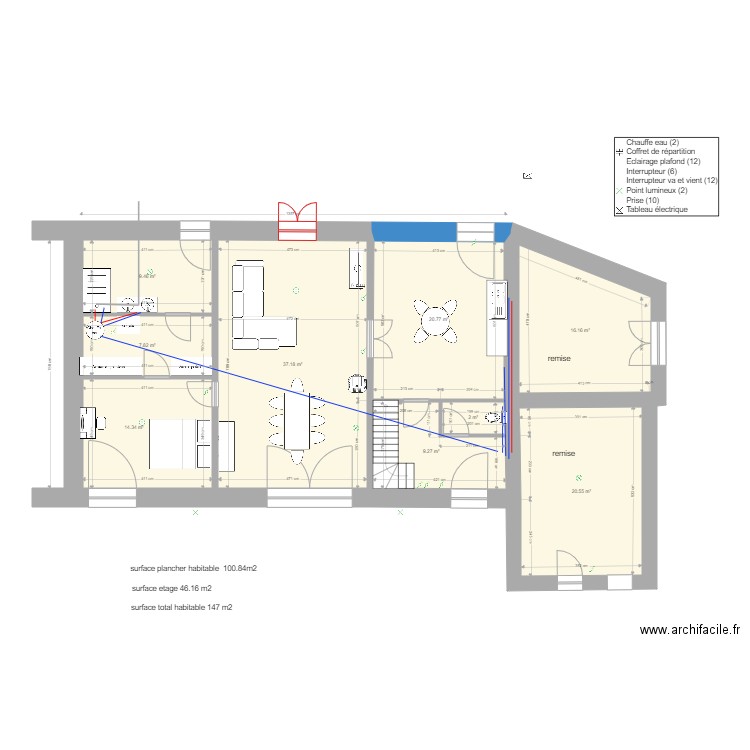 dournazac rez chaussé blomberie. Plan de 0 pièce et 0 m2