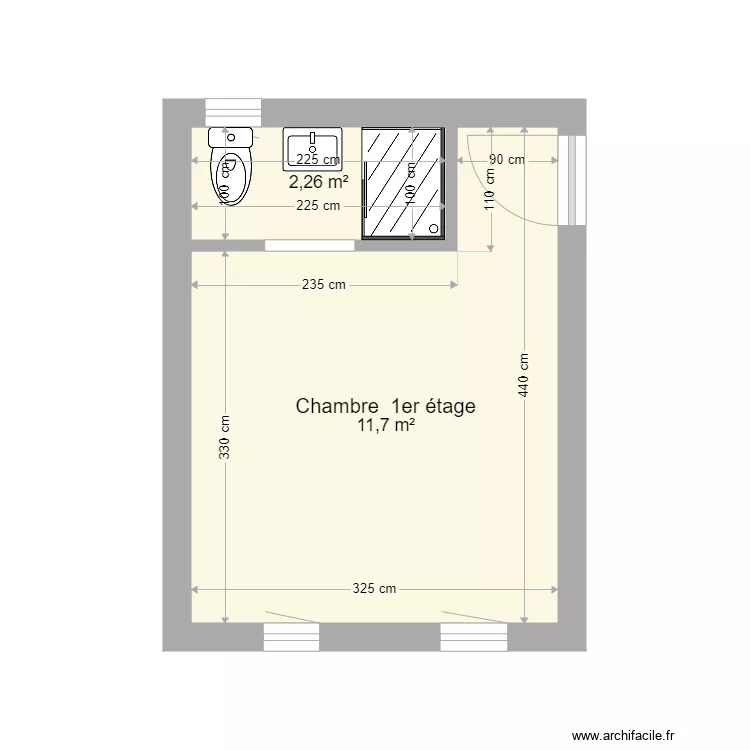 Villa CH Saint C&eacute;zaire sur Siagne 1er &eacute;tage. Plan de 