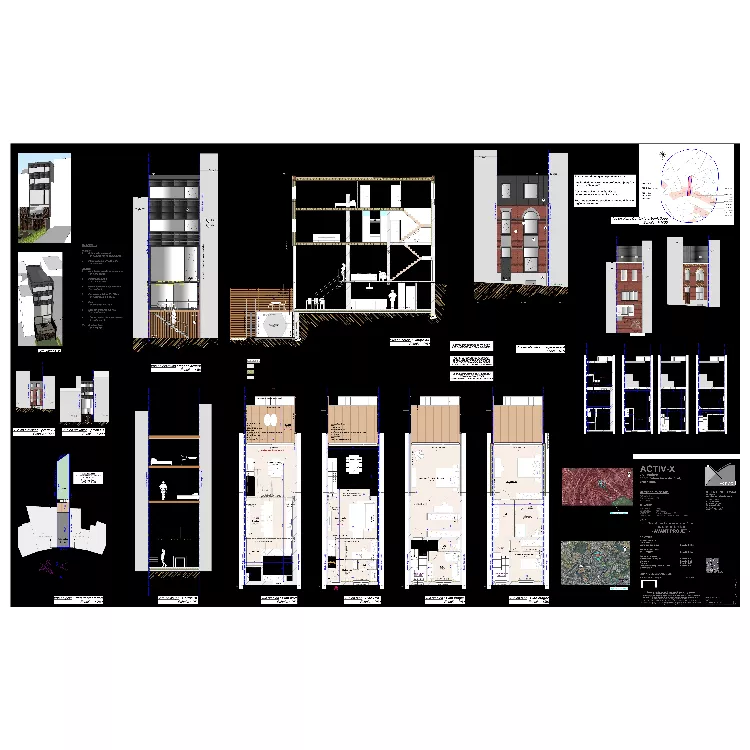 vue de cote. Plan de vue de cote. Plan de