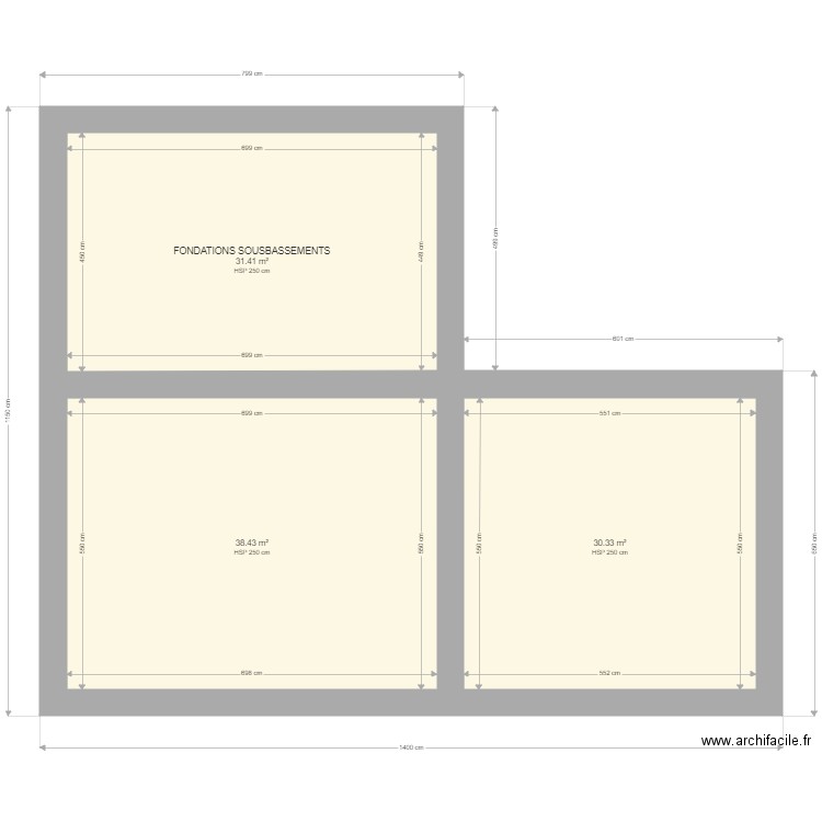 BERGERIE FONDATIONS SOUS BSSEMENTS. Plan de 0 pièce et 0 m2