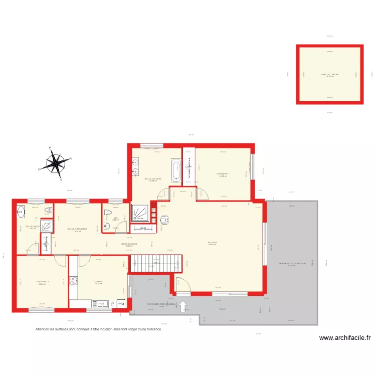 BI 2444 RDC. Plan de 