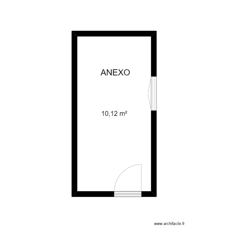 ANEXO. Plan de 1 pièce et 10 m2