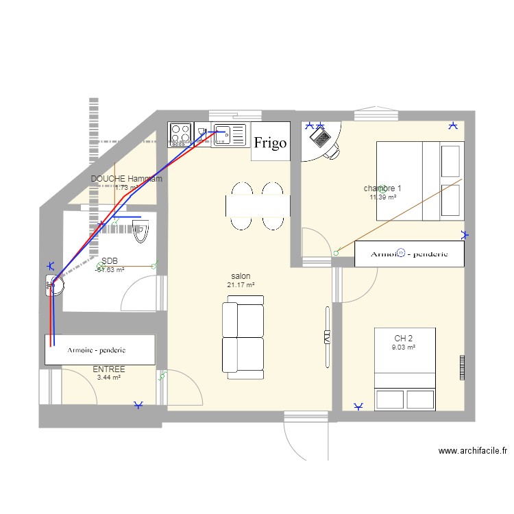 Gite 1. Plan de 0 pièce et 0 m2