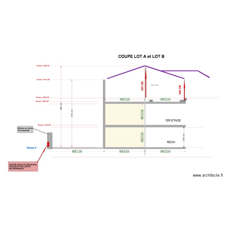 Coupe Lot A et B 28 12 2020. Plan de 0 pièce et 0 m2