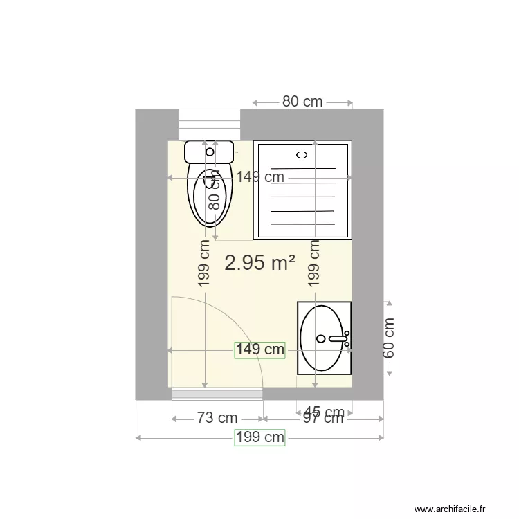 SDB GAUDILLOT. Plan de 